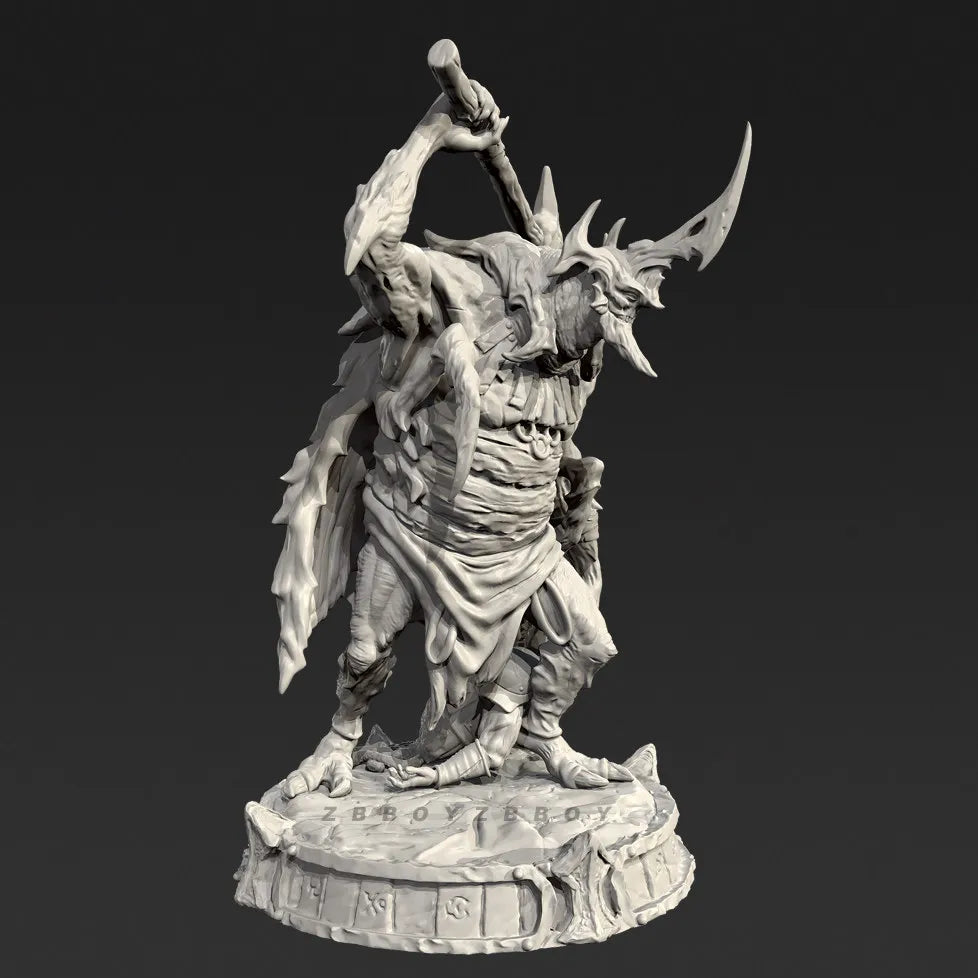 50mm Dark Fantasy Demon, Resin Model Figure Kit, Fantasy Theme, Unassembled and Unpainted