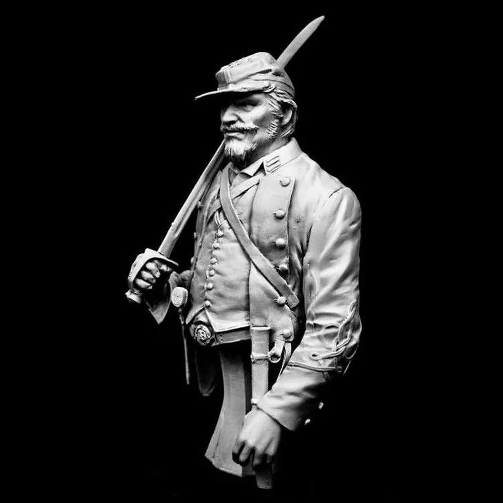 1/9 WWI United States Army Officer, Resin Model Bust Kit, Unassembled and Unpainted