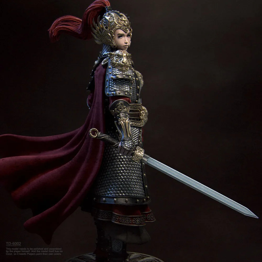 75mm Ancient Female General, Resin Model Figure Kit, Unassembled and Unpainted