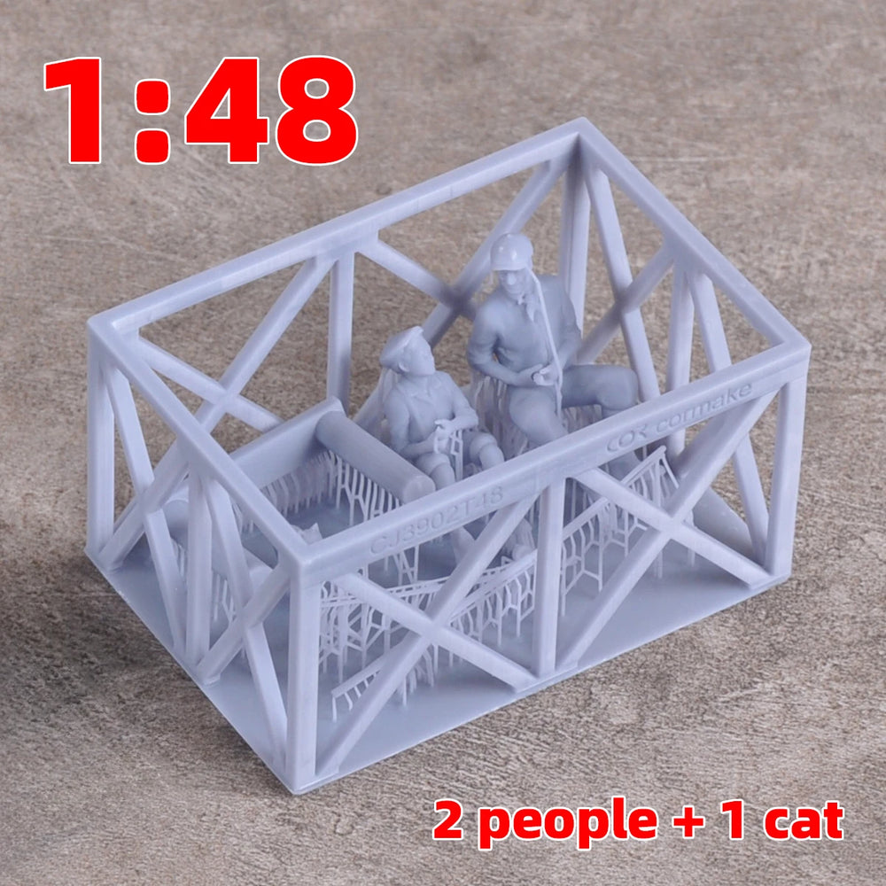 1/35 Civilian Dock Scene, 4 Figures, Resin Model Figure Kit, Historical Theme, Unassembled and Unpainted