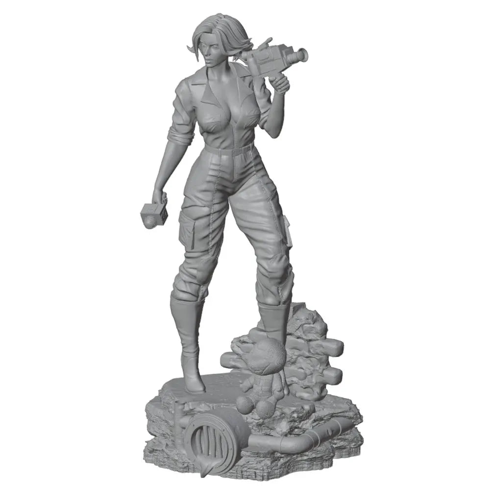 1/24 Female in Bodysuit, Resin Model Figure Kit, Unassembled and Unpainted