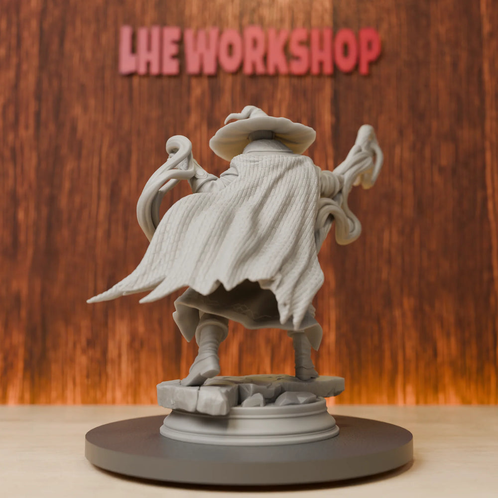 75mm Medieval Master Mage, Resin Model Figure Kit, Unassembled and Unpainted