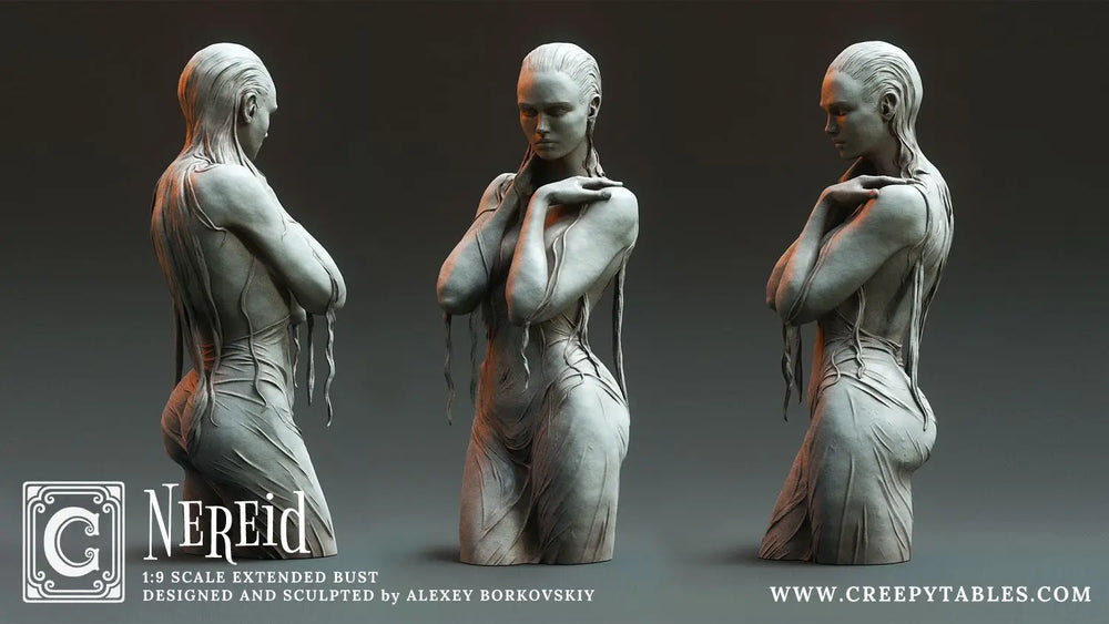 1/9 Female Sculpture, Resin Model Bust Kit, Unassembled and Unpainted