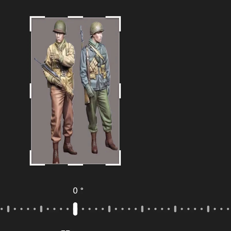 1/35 WWII US and British Infantry with Rifles, 2 Figures, Resin Model Figure Kit, Unassembled and Unpainted