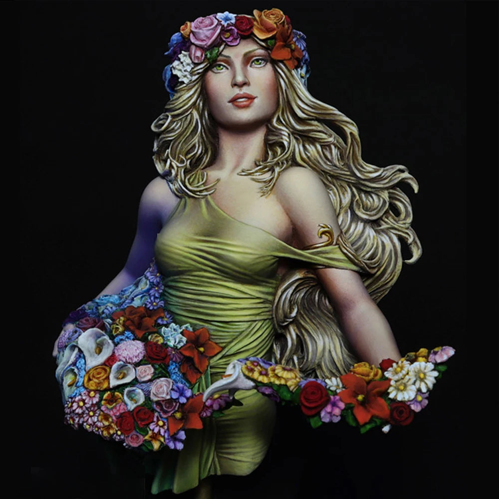 1/10 Spring Maiden, Resin Model Bust Kit, Fantasy Theme, Unassembled and Unpainted