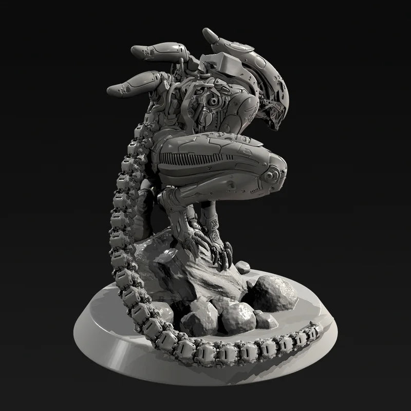 55mm Alien Mechanical Creature, Resin Model Figure Kit, Sci-Fi Theme, Unassembled and Unpainted
