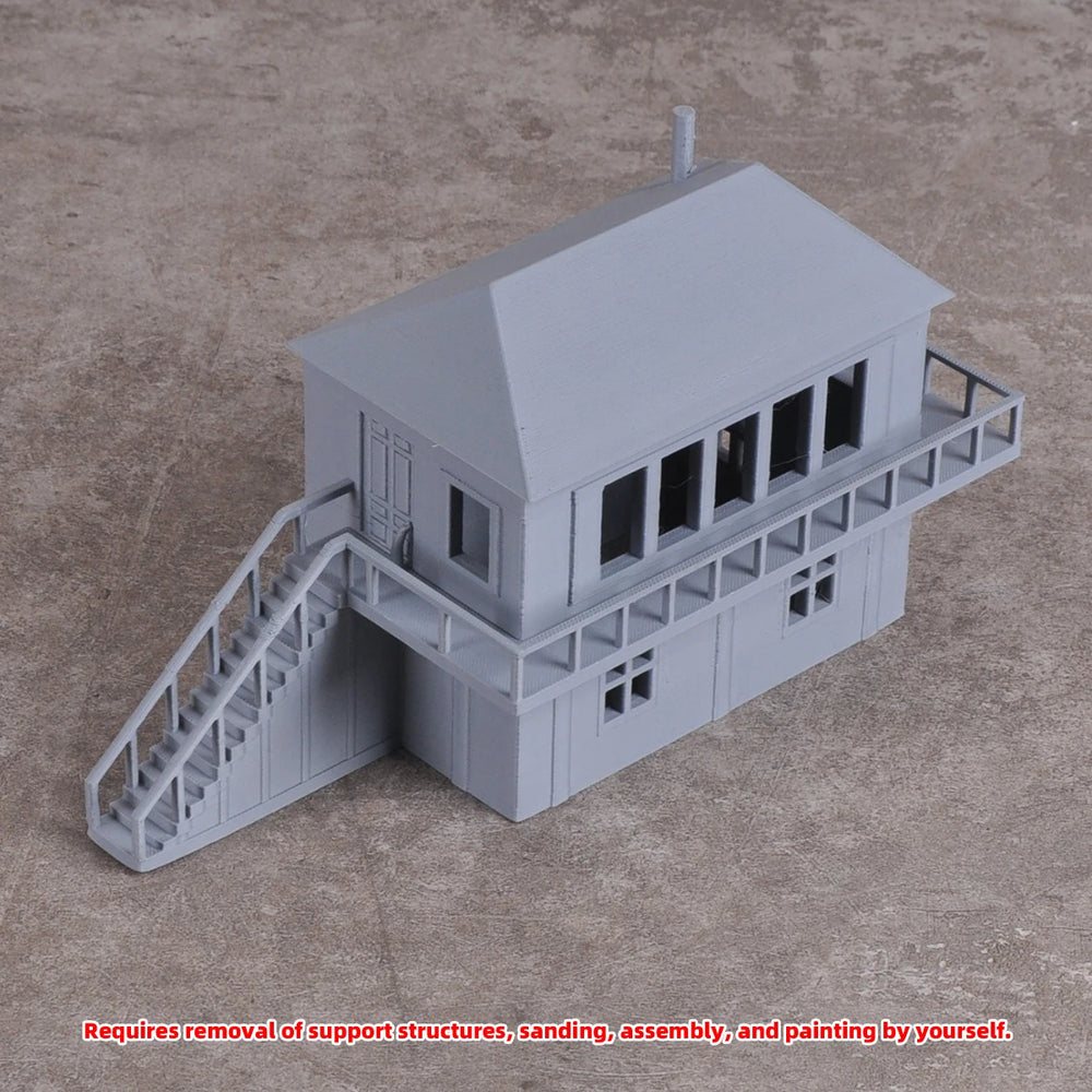 1/64 Railway Buildings, Resin Model Diorama Kit, Historical Theme, Unassembled and Unpainted