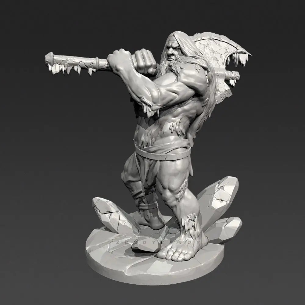 50mm Barbarian Warrior, 3 Figures, Resin Model Figure Kit, Fantasy Theme, Unassembled and Unpainted