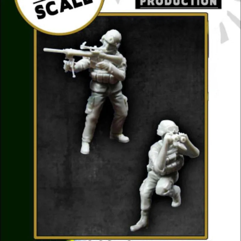 1/35 Modern US Special Operations Sniper Team, 2 Figures, Resin Model Figure Kit, Unassembled and Unpainted