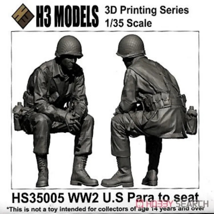 1/35 WWII US Infantryman Crouching with Field Pack, Resin Model Figure Kit, Unassembled and Unpainted