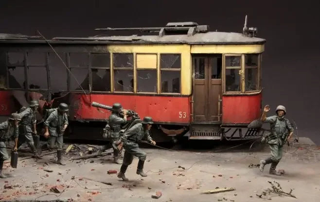 1/35 WWI Street Combat Soldiers, 6 Figures, Resin Model Diorama Kit, Unassembled and Unpainted