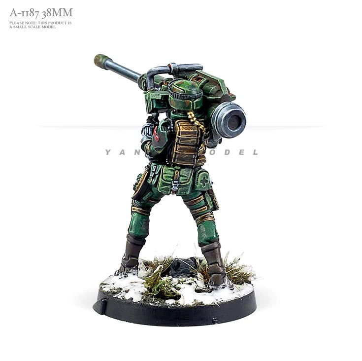 38mm Modern Sci-Fi Soldier, 2 Figures, Resin Model Figure Kit, Unassembled and Unpainted