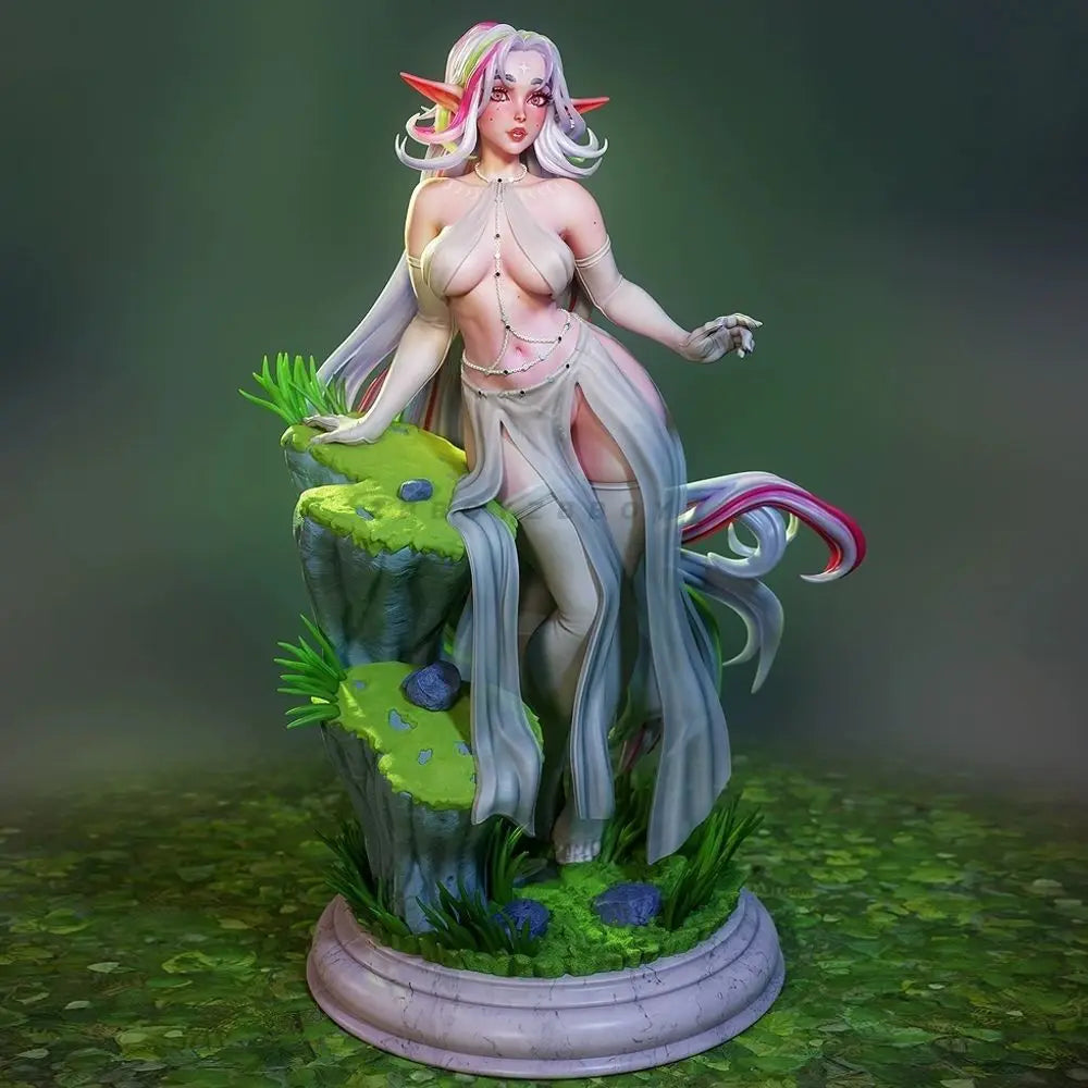 75mm Elf Maiden, Resin Model Figure Kit, Fantasy Theme, Unassembled and Unpainted