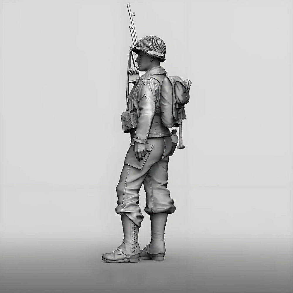 1/16 WWII Gunner Soldier, Resin Model Figure Kit, Unassembled and Unpainted