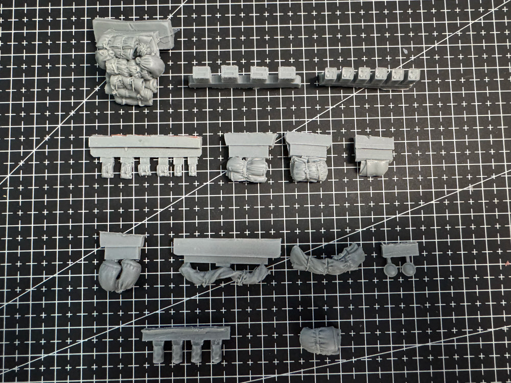 1/72 Military Stowage Accessories, Resin Model Accessory Kit, Military Theme, Unpainted