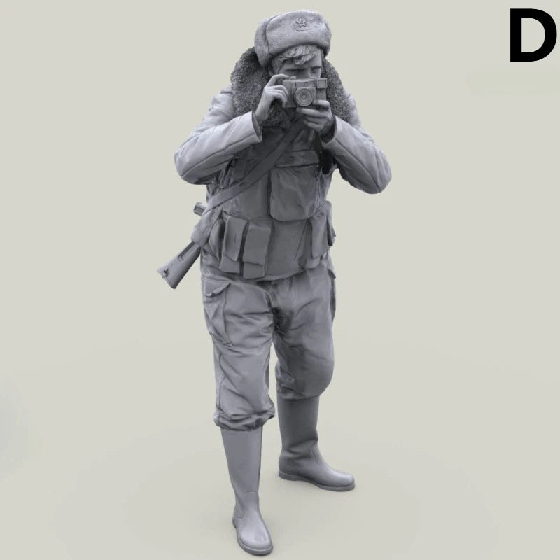 1/16 Modern Russian Internal Troops Mortar Crew, 5 Figures, Resin Model Figure Kit, Unassembled and Unpainted