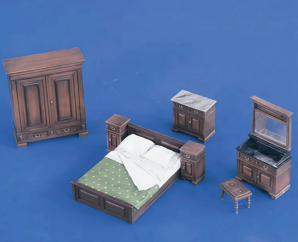 1/35 Bedroom Furniture Props, Resin Model Terrain Kit, Historical Theme, Unpainted