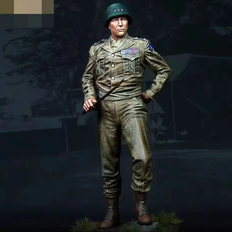 1/16 WWII US Army Officer General Patton, Resin Model Figure Kit, Unassembled and Unpainted