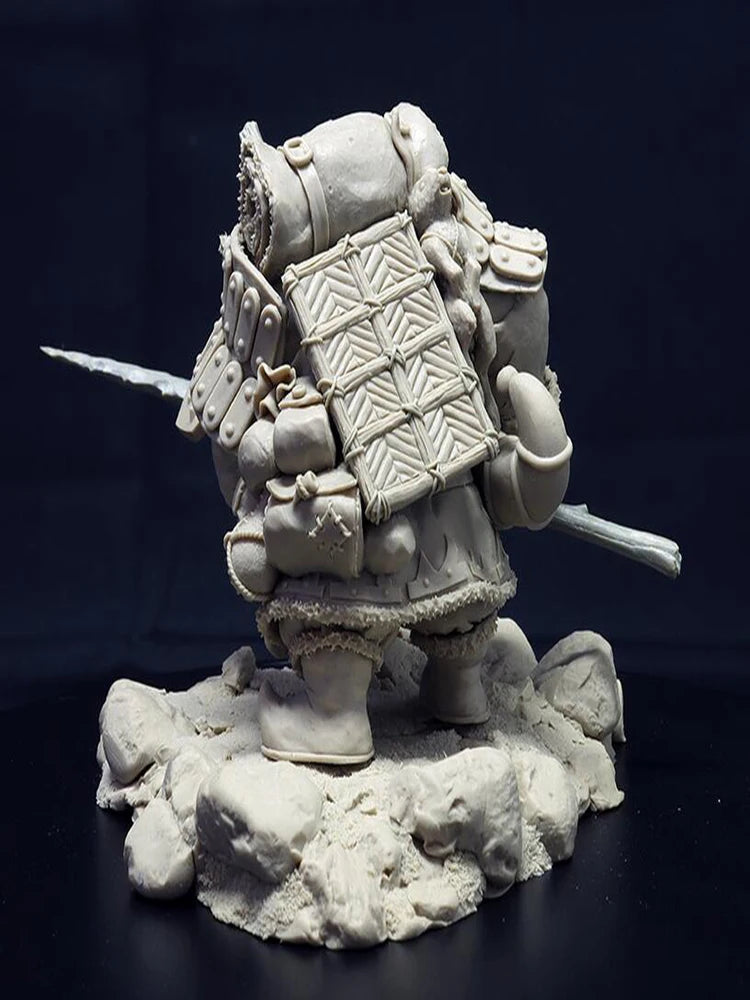 1/24 Medieval Orc Warrior in Ornate Scaled Armor, Resin Model Figure Kit, Unassembled and Unpainted