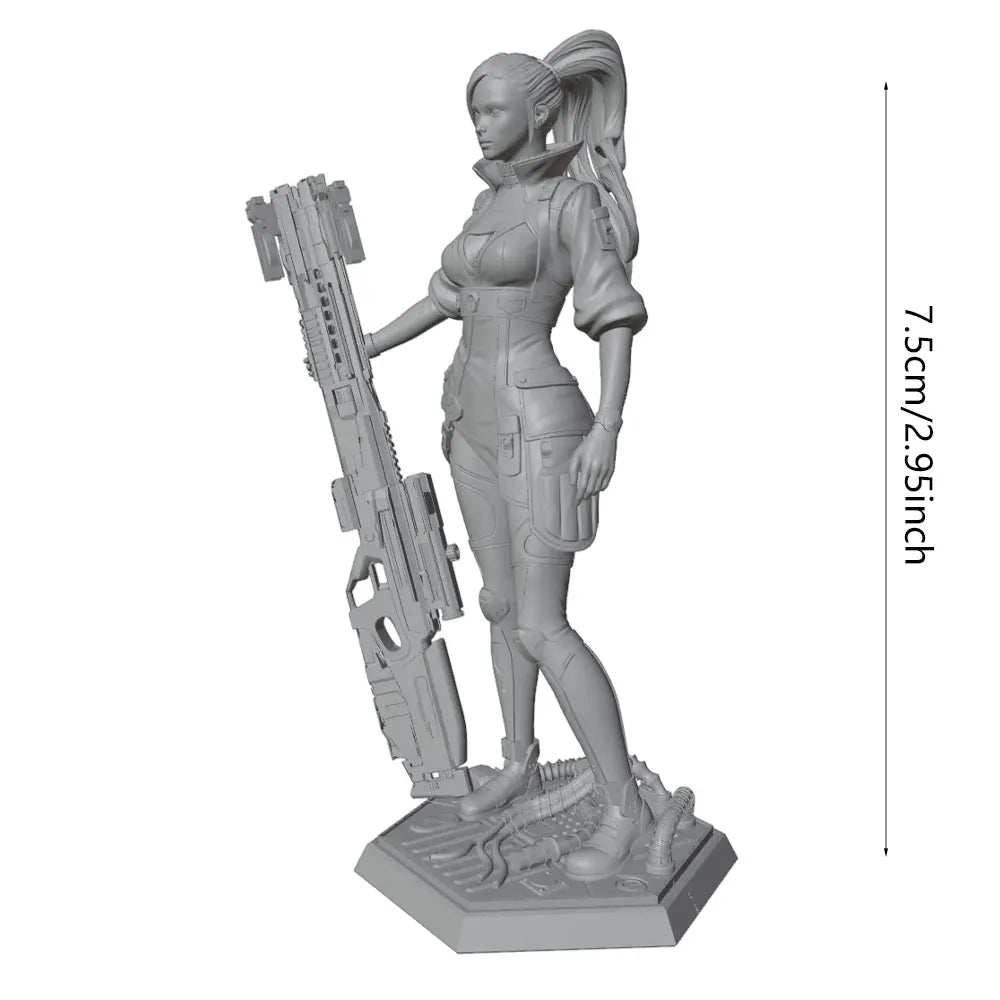 1/24 Mechanical Warrior, Resin Model Figure Kit, Sci-Fi Theme, Unassembled and Unpainted