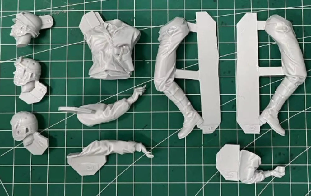 1/16 WWII US Tank Commander in Aviator Goggles, Resin Model Figure Kit, Unassembled and Unpainted