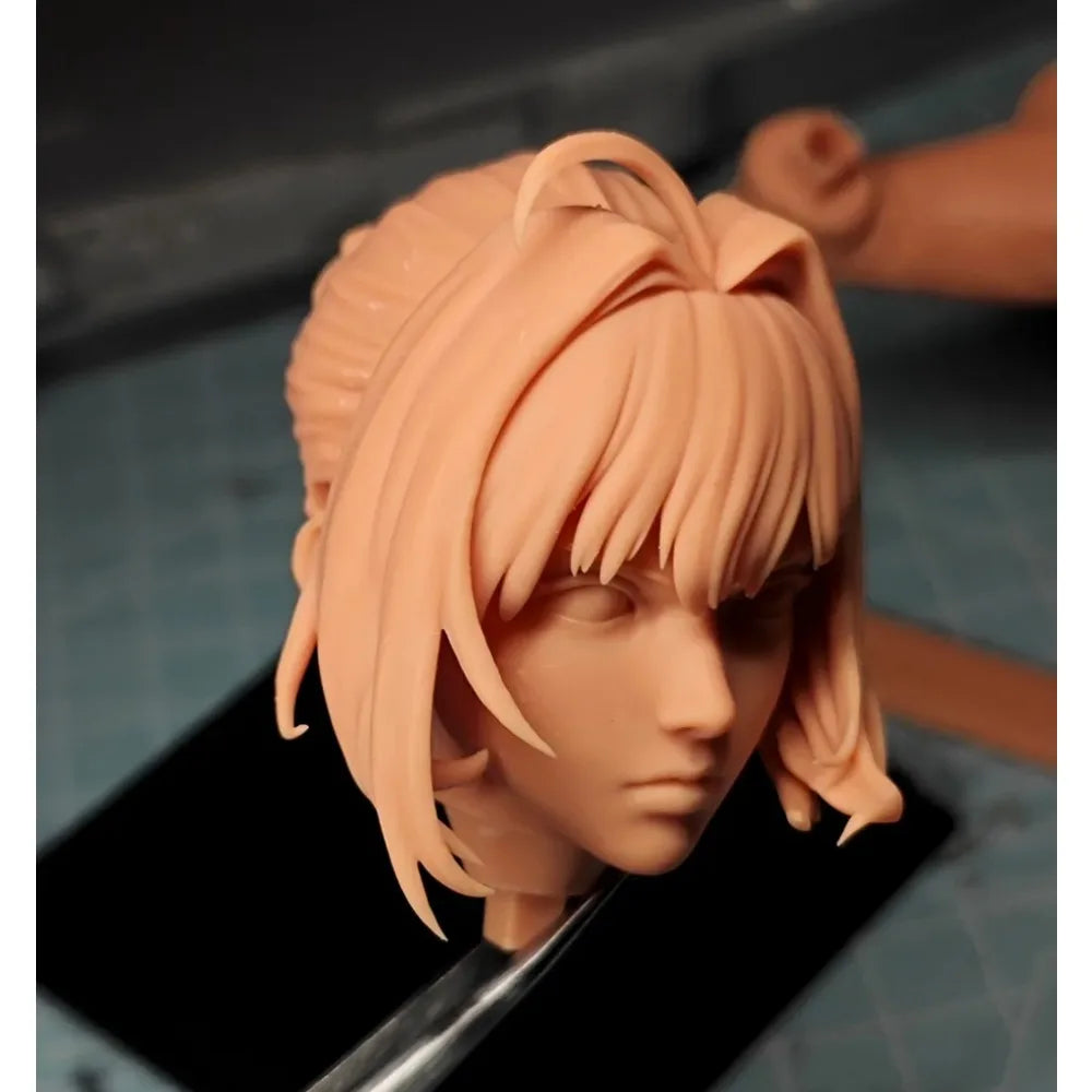 100mm Saber, Resin Model Bust Kit, Anime Theme, Unassembled and Unpainted