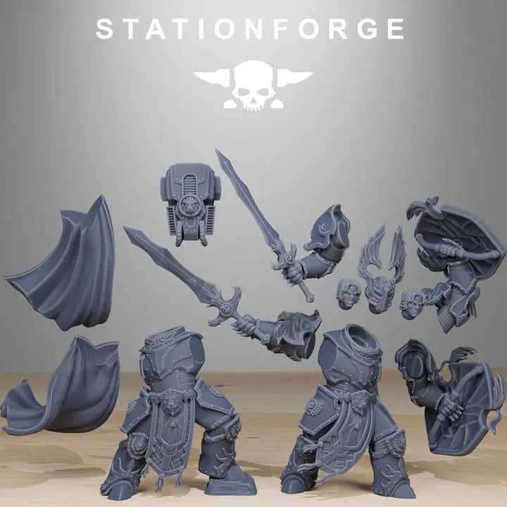 Medieval Armored Knights, 6 Figures, Resin Model Figure Kit, Unassembled and Unpainted