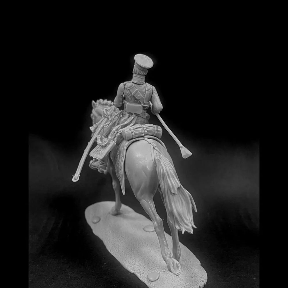 54mm Napoleonic Russian Hussars, 4 Figures, Resin Model Figure Kit, Unassembled and Unpainted