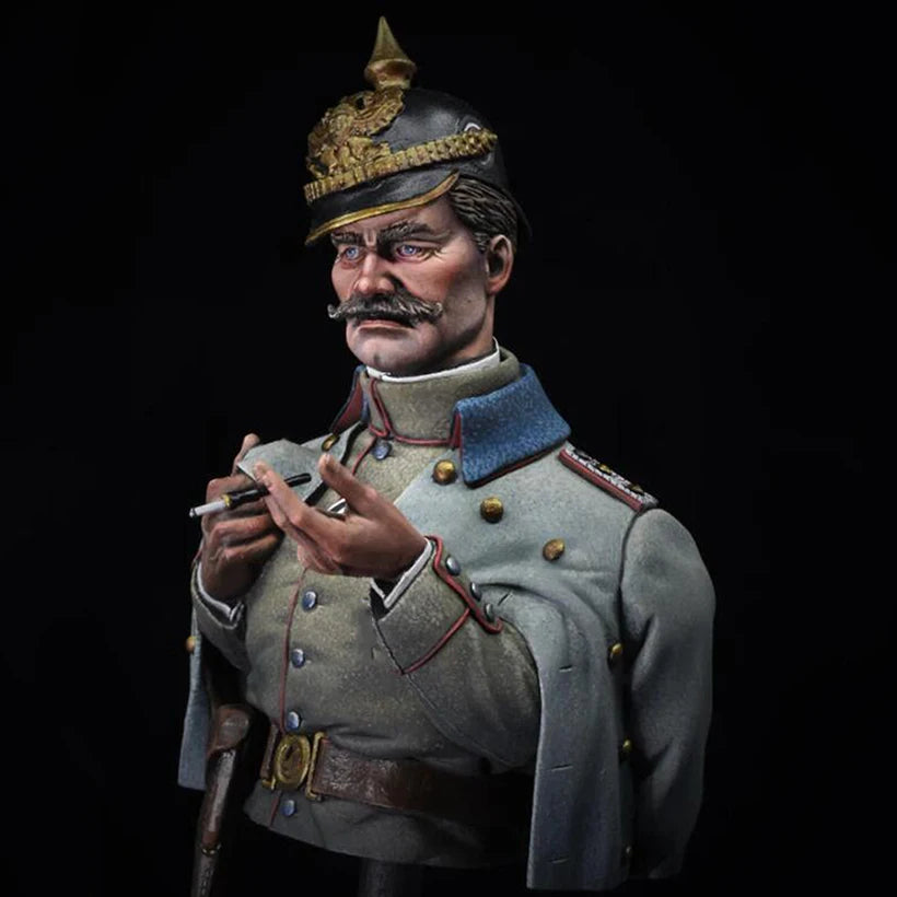 1/12 WWI German Military Officer, Resin Model Bust Kit, Unassembled and Unpainted