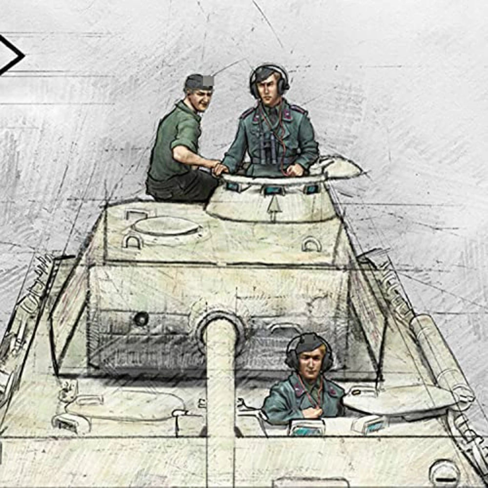 1/35 WWII Soviet Infantry Squad in Active Combat Poses, 3 Figures, Resin Model Figure Kit, Unassembled and Unpainted