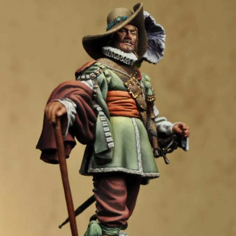 1/24 18th Century European Officer, Resin Model Figure Kit, Unassembled and Unpainted