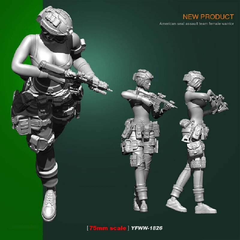 75mm Modern Navy SEAL Operator, Resin Model Figure Kit, Unassembled and Unpainted