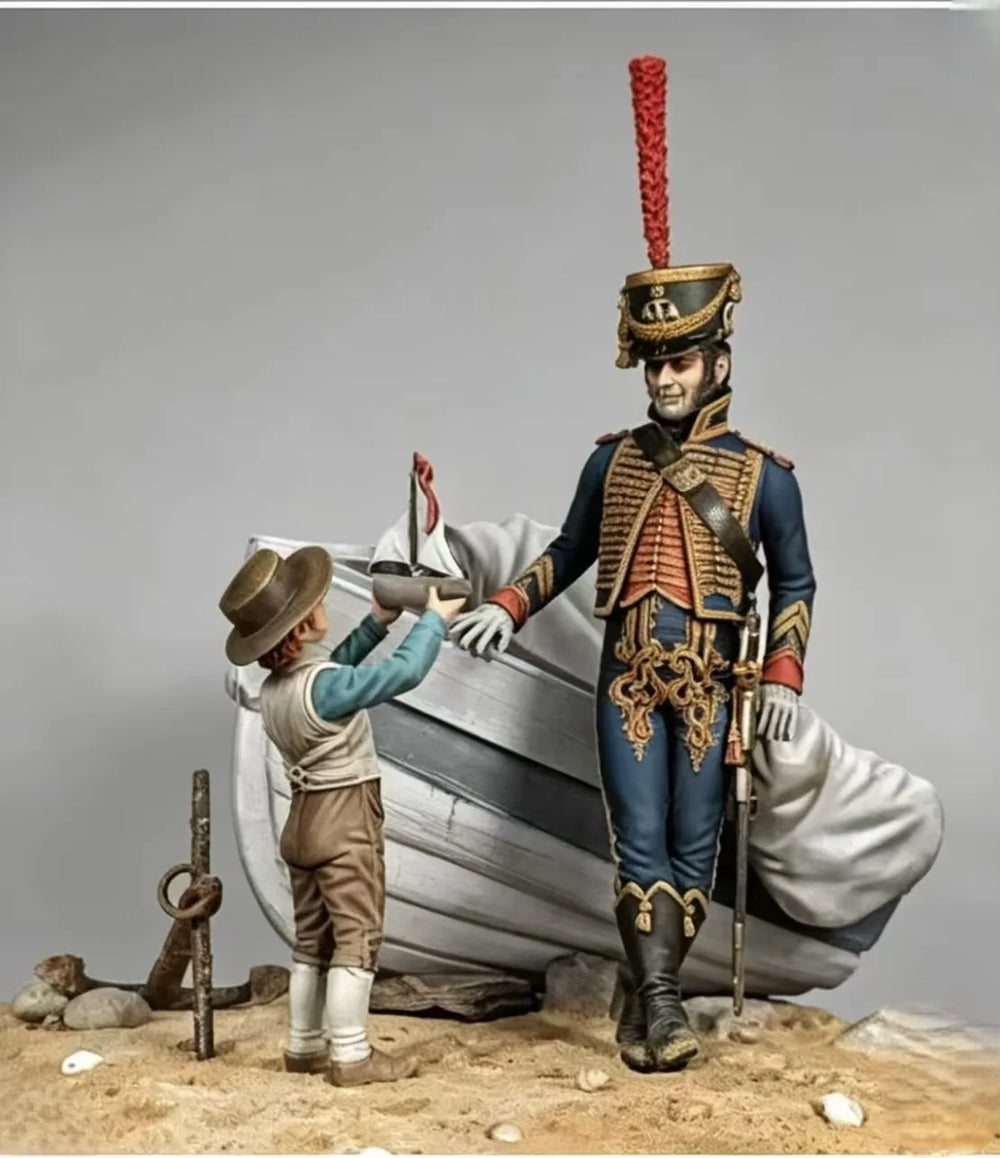 1/35 Napoleonic French Cavalry Officers, 5 Figures, Resin Model Figure Kit, Unassembled and Unpainted