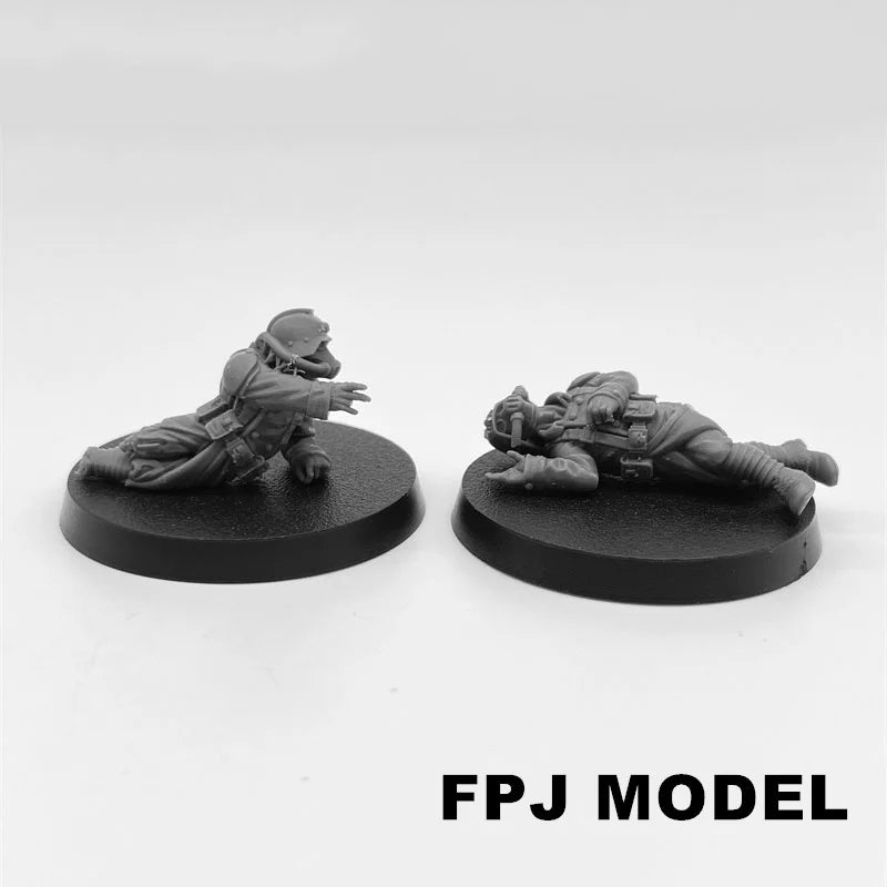 28mm Fallen Guard Medieval Fantasy, 50 Figures, Resin Model Figure Kit, Fantasy Theme, Unassembled and Unpainted