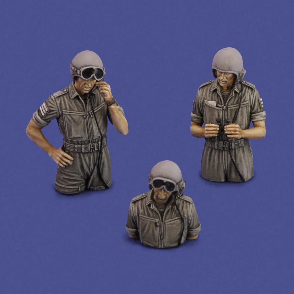1/35 Cold War Israeli Tank Crew, 3 Figures, Resin Model Figure Kit, Unassembled and Unpainted