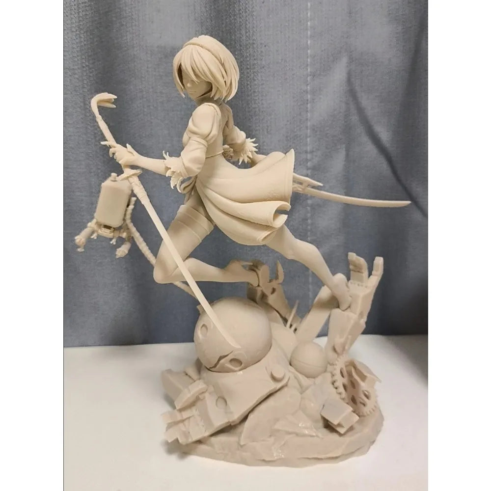 YoRHa Android Soldier, Resin Model Figure Kit, Anime Theme, Unassembled and Unpainted