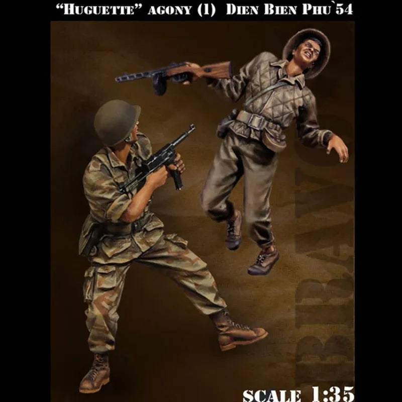 1/35 Vietnam War US Combat Soldiers, 2 Figures, Resin Model Figure Kit, Unassembled and Unpainted
