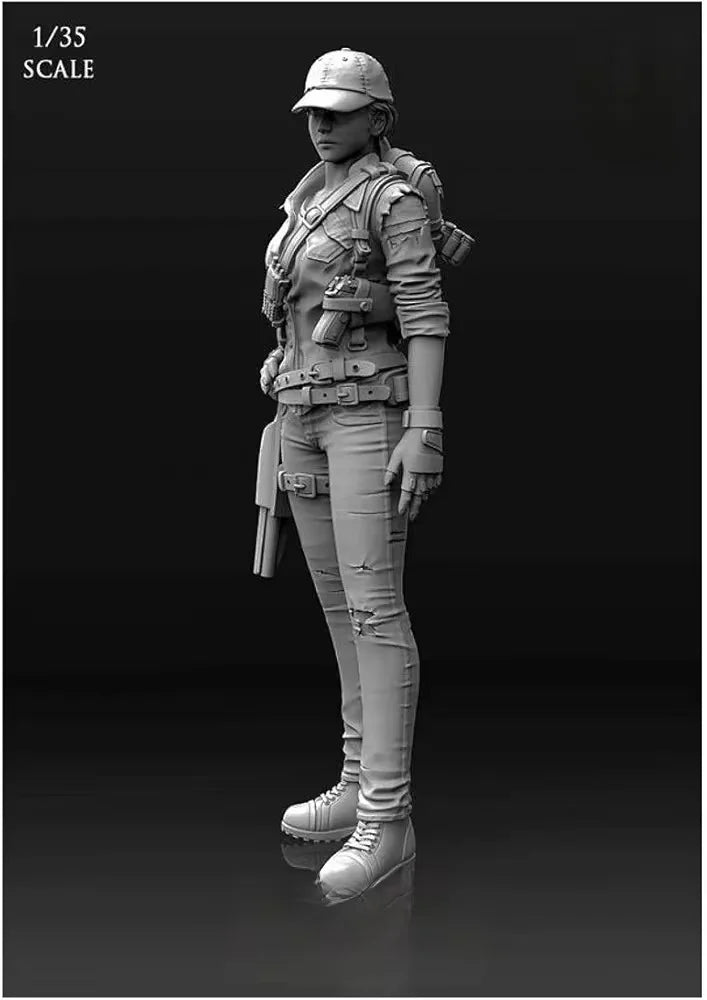 1/35 Modern Tactical Female Scout, Resin Model Figure Kit, Unassembled and Unpainted