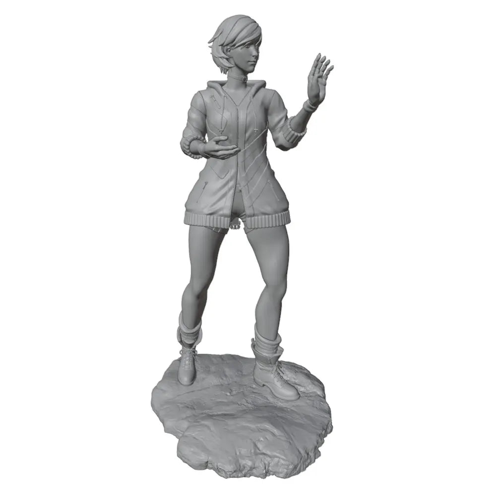 Cyberpunk Female Warrior — 75mm Resin Figure