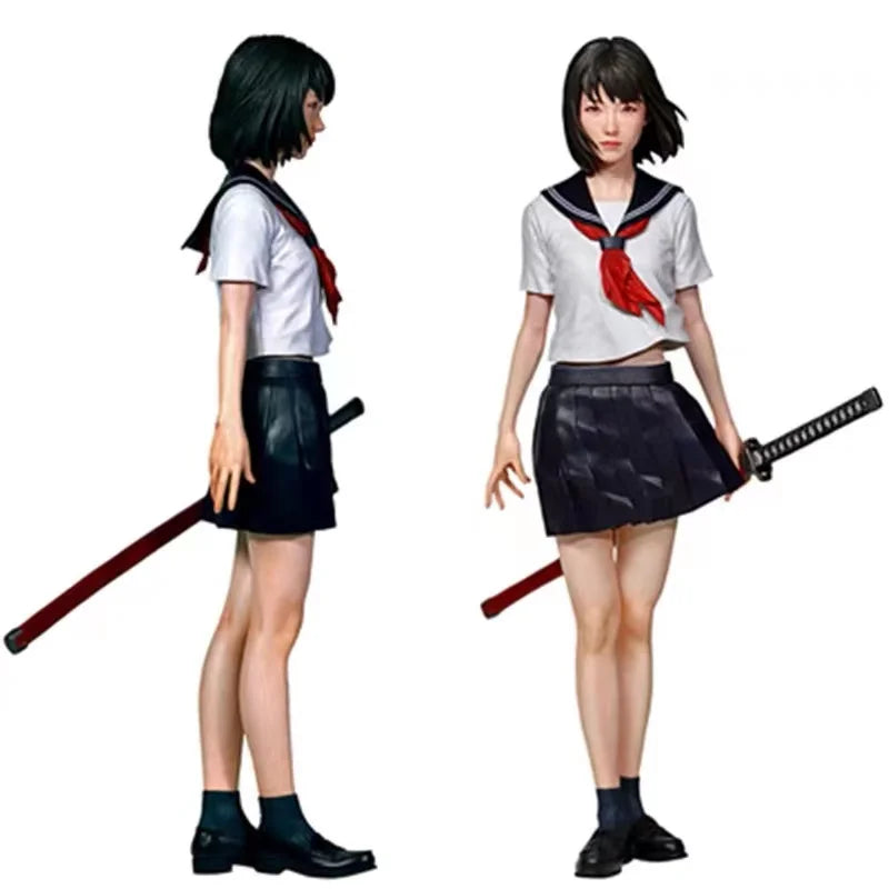 1/8 Schoolgirl Warrior, Resin Model Figure Kit, Anime Theme, Unassembled and Unpainted