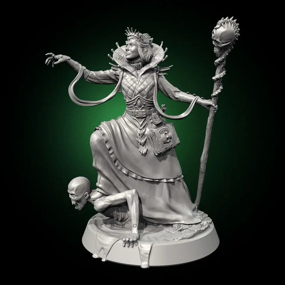 50mm Wizard, 2 Figures, Resin Model Figure Kit, Fantasy Theme, Unassembled and Unpainted