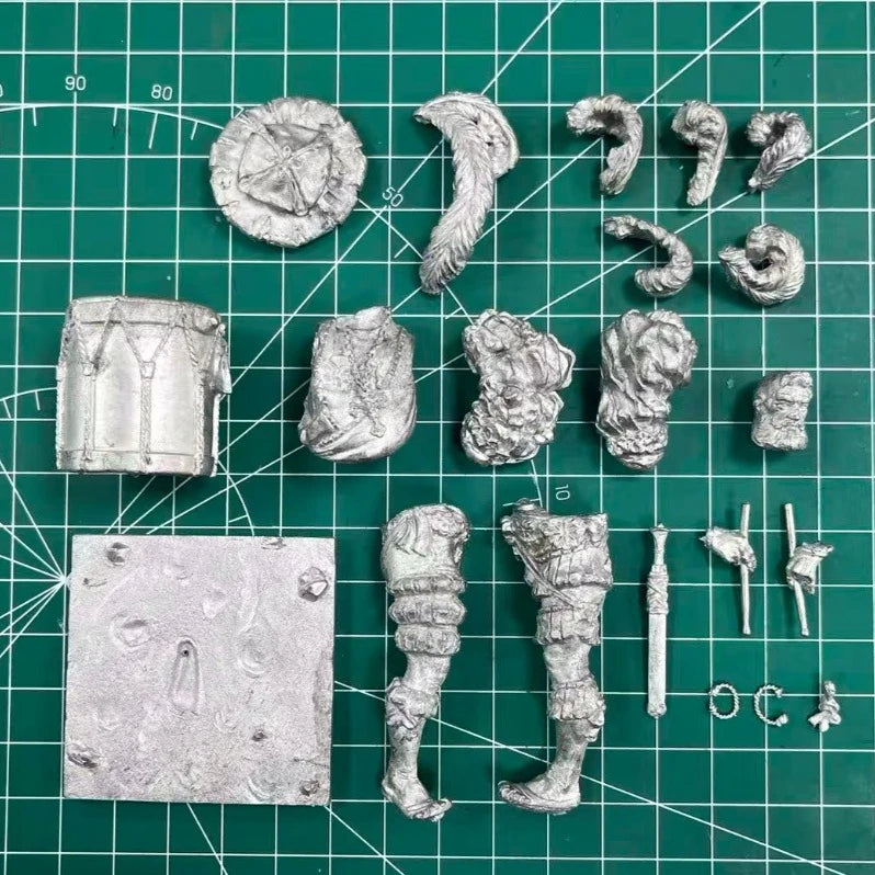 1/24 Medieval Mercenary Drummer, Resin Model Figure Kit, Unassembled and Unpainted