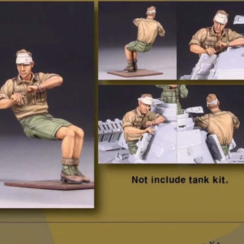 1/35 WWII German Tank Crew Summer, 6 Figures, Resin Model Figure Kit, Unassembled and Unpainted