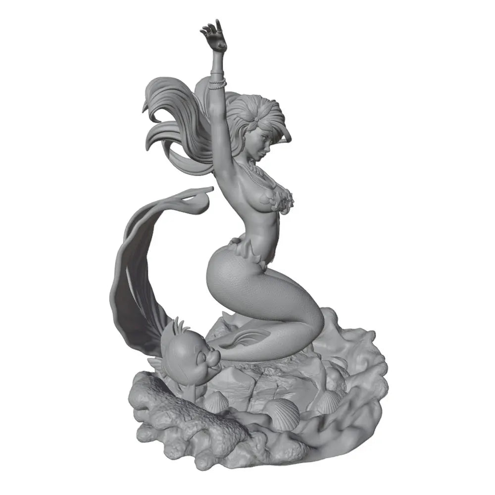 75mm Fantasy Mermaid, Resin Model Figure Kit, Unassembled and Unpainted