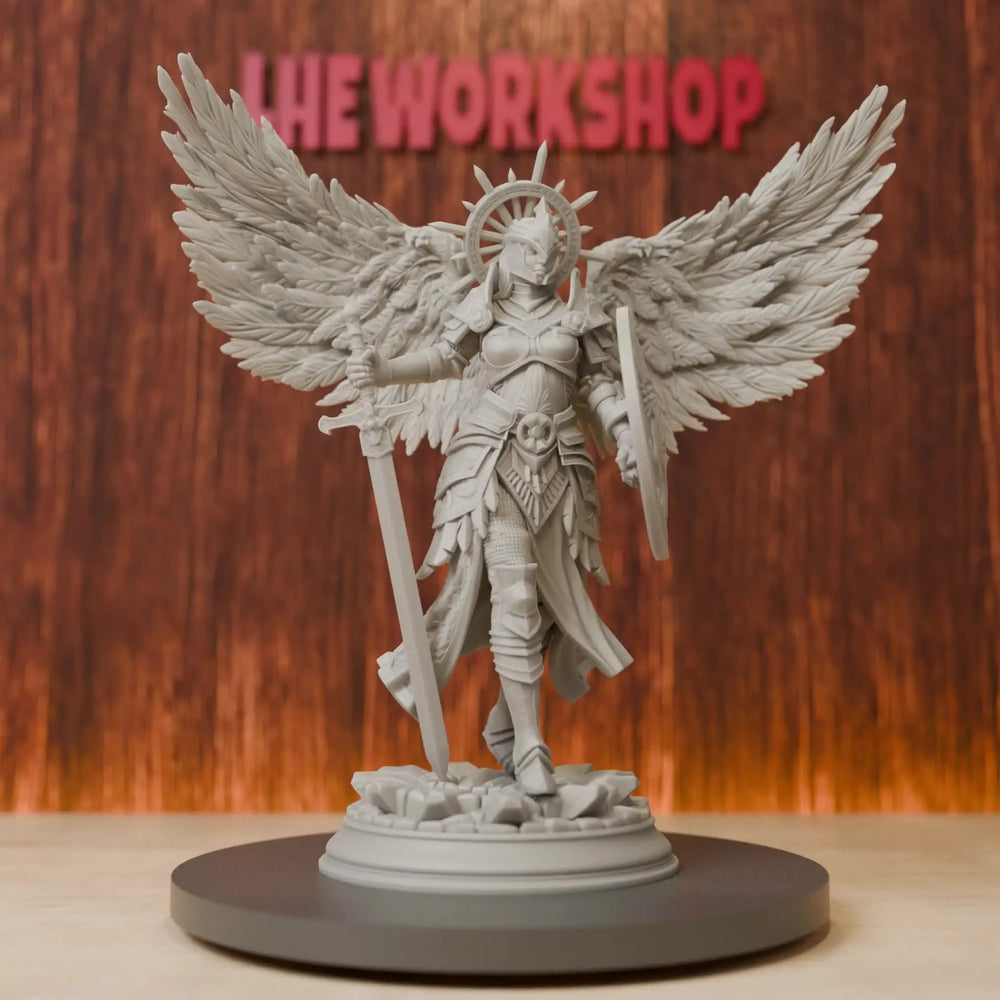32mm Aasimar Paladin, Resin Model Figure Kit, Fantasy Theme, Unassembled and Unpainted