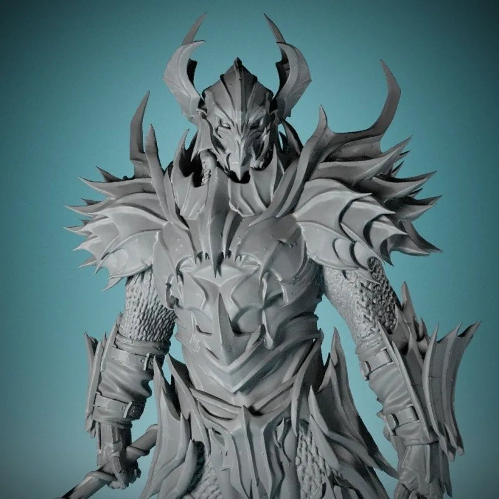 64mm Demon Knight, Resin Model Figure Kit, Fantasy Theme, Unassembled and Unpainted