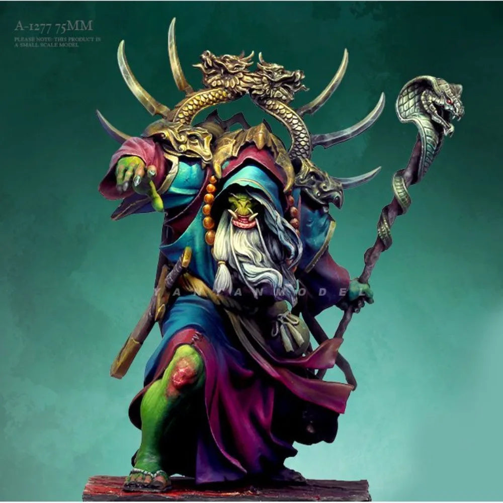 1/24 Orc Wizard, Resin Model Figure Kit, Fantasy Theme, Unassembled and Unpainted