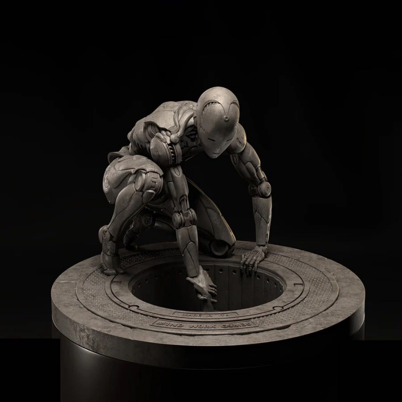 1/24 Futuristic Cyborg Humanoid, Resin Model Figure Kit, Sci-Fi Theme, Unassembled and Unpainted