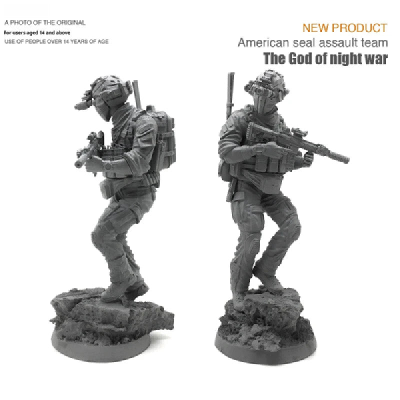 1/18 Modern Assault Team, 5 Figures, Resin Model Figure Kit, Unassembled and Unpainted