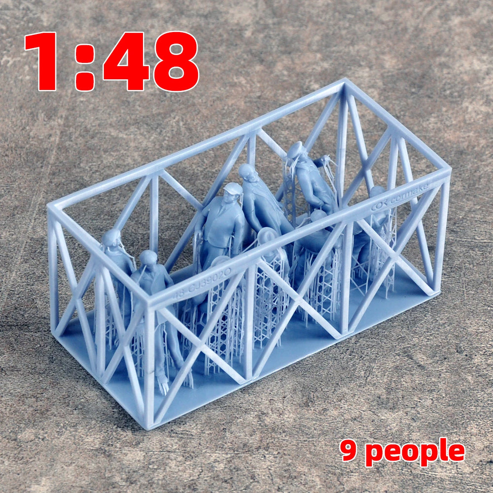 1/35 Civilian Town Residents, 45 Figures, Resin Model Figure Kit, Historical Theme, Unassembled and Unpainted